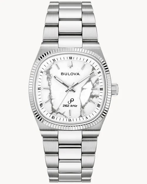 White Dial Stainless Steel Bracelet Super Seville 96A344 | Bulova White Dial Stainless Steel Bracelet Super Seville 96A344 | Bulova